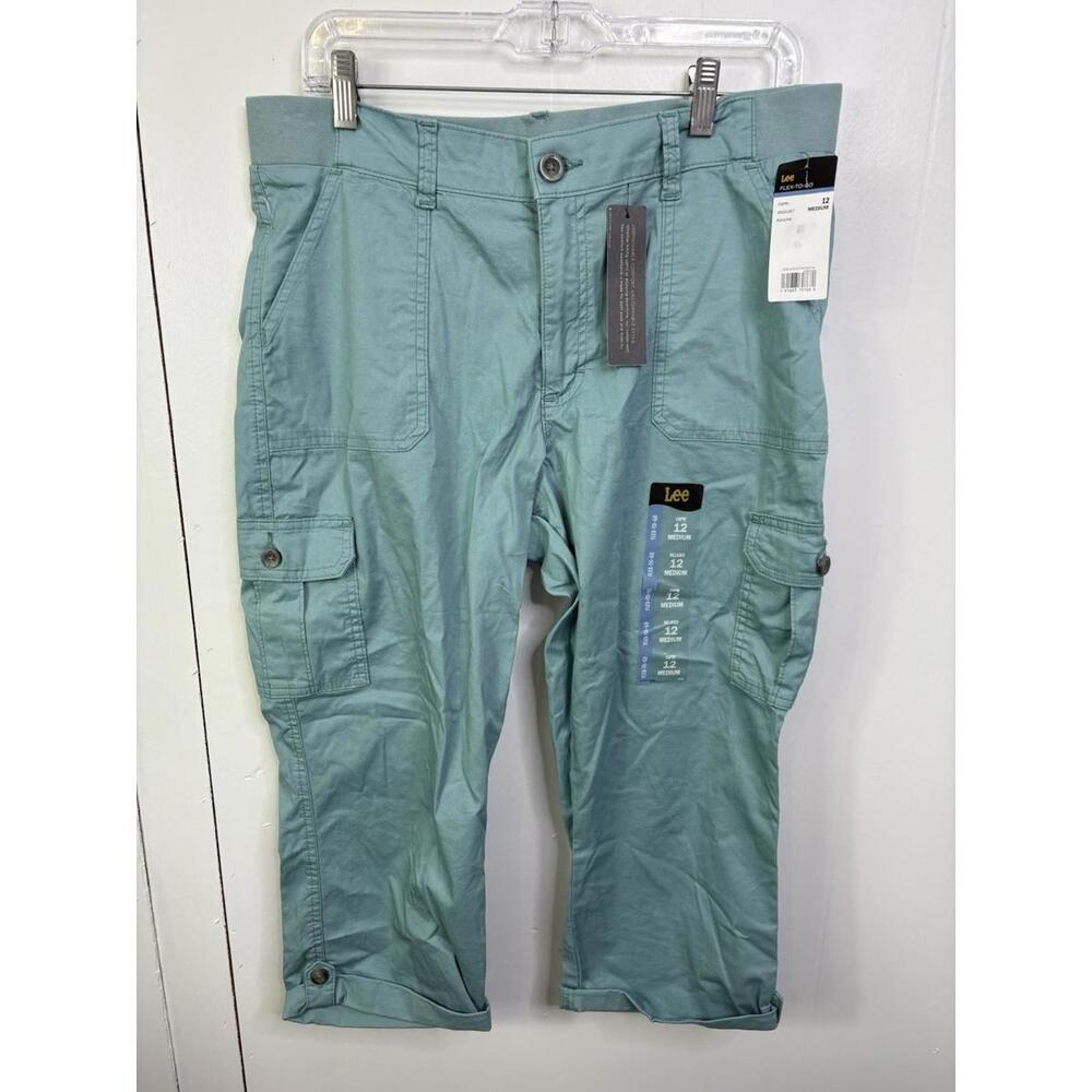 Lee Women's Mint Green Cargo Capris - Picture 3 of 9